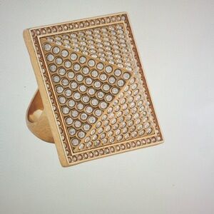 Givenchy Crystal Pyramid Ring 7.5